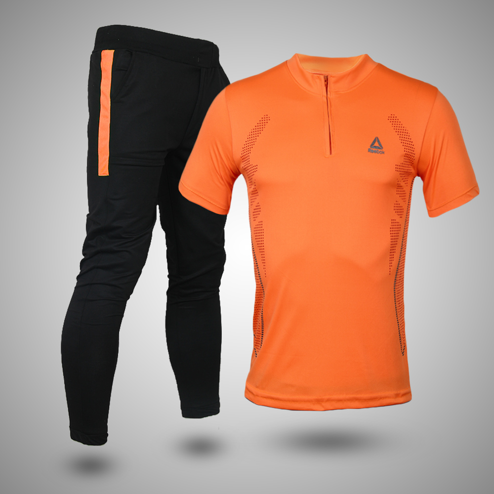 ست تیشرت وشلوار reebokنارنجی